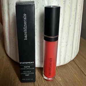 BareMinerals Statement Lasting Matte Liquid Lipstick - Fire 4ml NIB